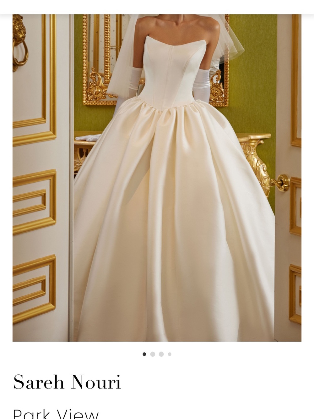 Sareh Nouri Park View Ivory Strapless Ball Gown Wedding Dress